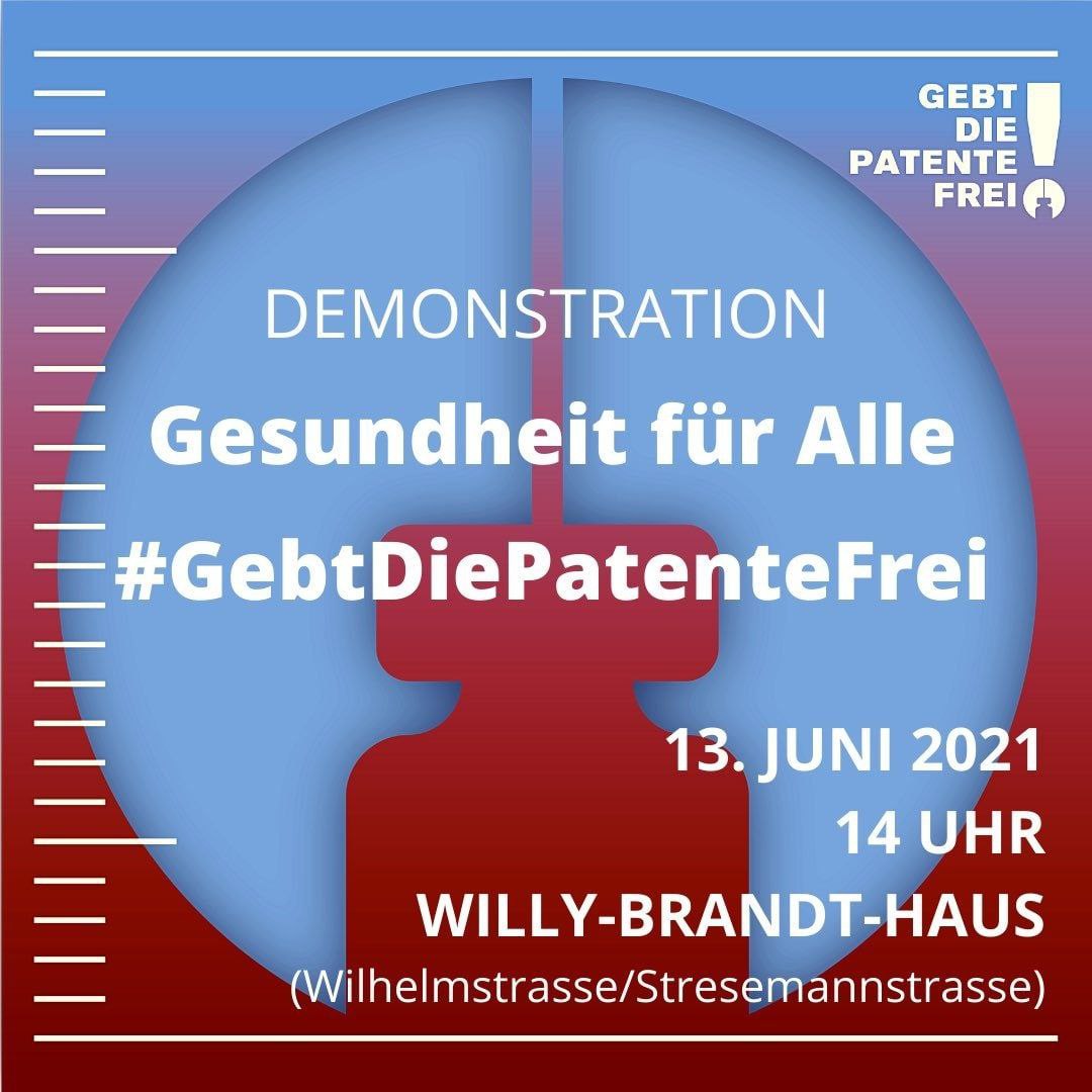 Gesundheit für Alle – #GebtDiePatenteFrei